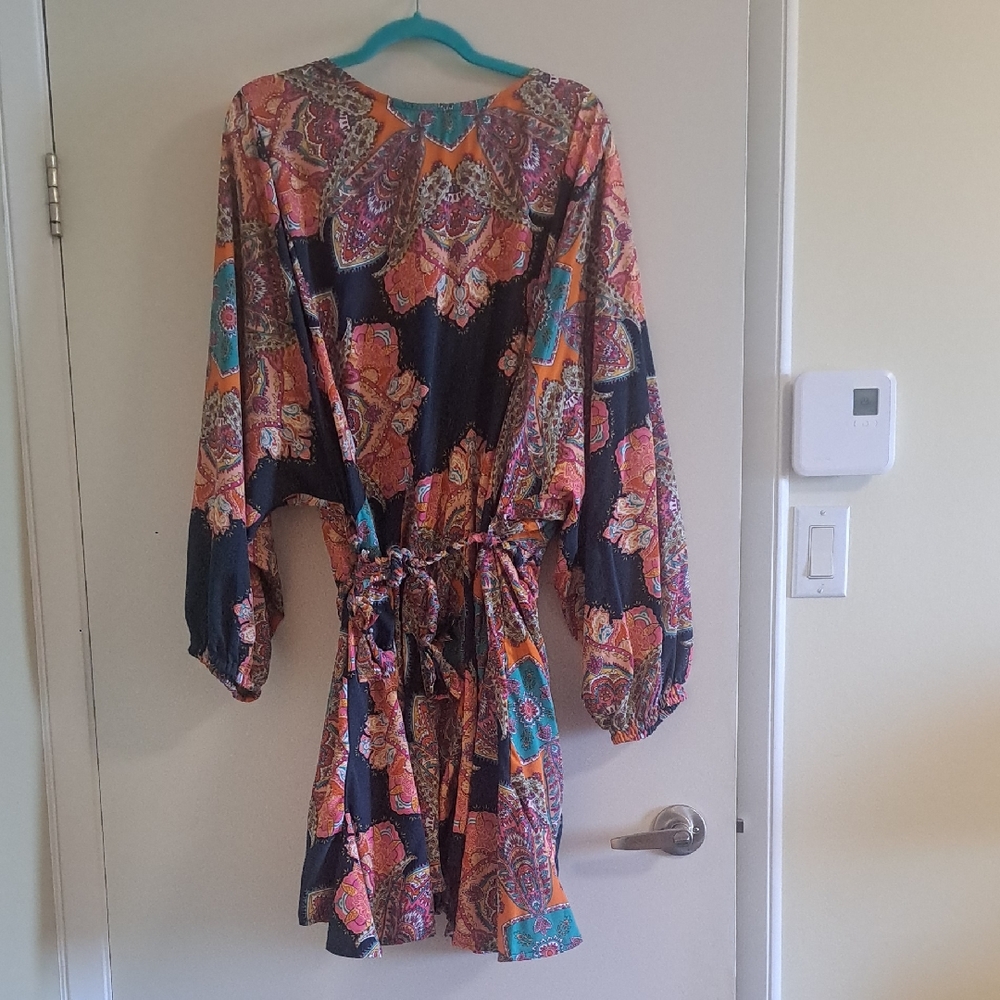 Boohoo Mulitcolour Paisley Kimono Dress NWOT